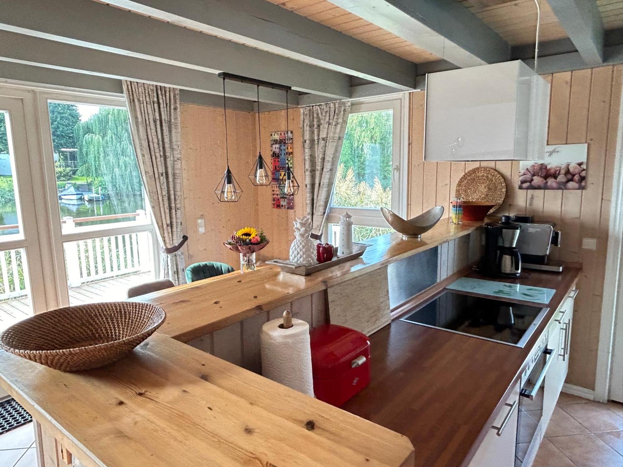 Ferienhaus Mit Wasserterrasse - Mit Sauna Und Kamin - Inklusive Nebenkosten Wendisch Rietz Luaran gambar